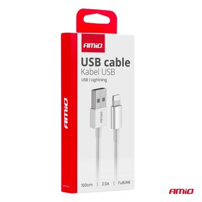AMiO - Kábel USB na nabíjanie 2A 100cm FullLINK