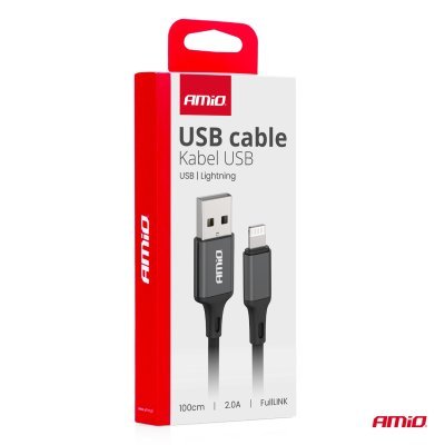 AMiO - Kábel USB na nabíjanie 2A 100cm FullLINK