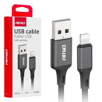 AMiO - Kábel USB na nabíjanie 2A 100cm FullLINK