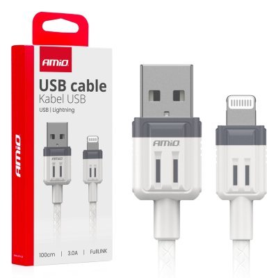 AMiO - Kábel USB na nabíjanie 3A 100cm FullLINK