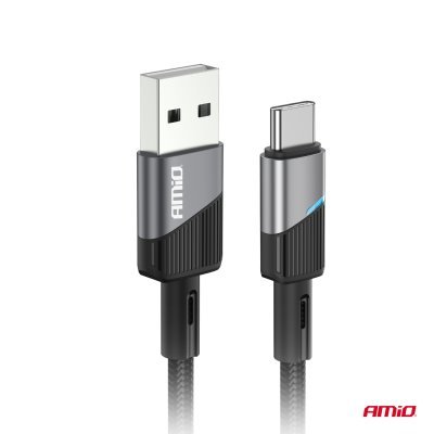 AMiO - Kábel USB na USB-C 3A 100cm FullLINK