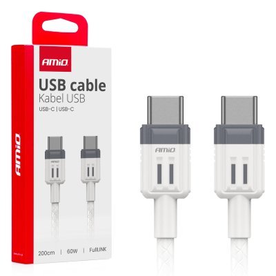 AMiO - Kábel 'USB-C na USB-C 60W 200cm FullLINK