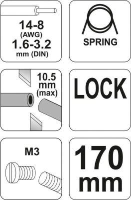 Yato - Kliešte štiepacie, konektorové 170mm