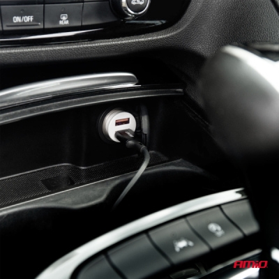 AMiO - Nabíjačka do auta 2x USB-A 2.1A 12/24V