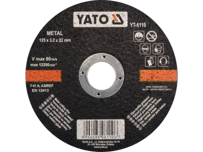 Yato - Rezný kotúč na kov Ø125 x 22 x 3.2 mm
