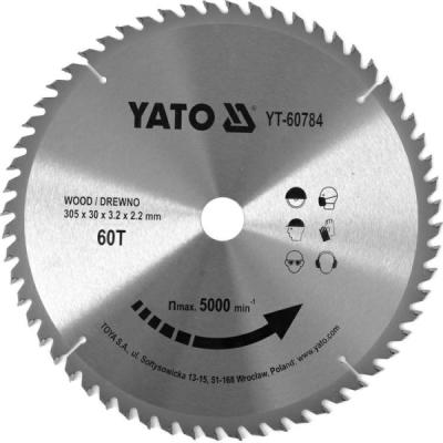 Yato - Vídiový pílový kotúč na drevo 305x30mm 60 zubov