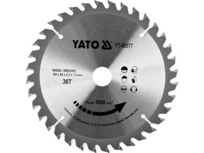 Yato - Vidiový pílový kotúč na drevo 160x20mm 36 zubov