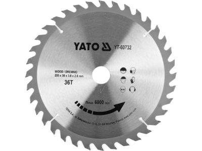 Yato - Vidiový pílový kotúč na drevo 255x30mm 36 zubov