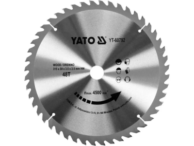 Yato - Vídiový pílový kotúč na drevo 315x30mm 48 zubov