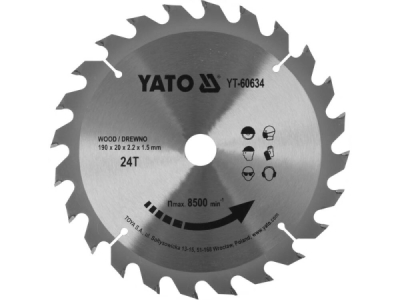 Yato - Vidiový pílový kotúč na drevo 190x20mm 24 zubov