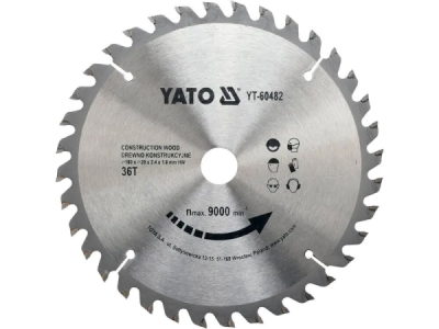Yato - Vidiový pílový kotúč na drevo 180x20mm 36 zubov