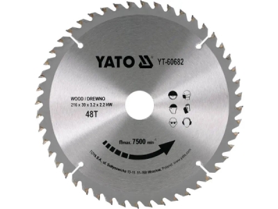 Yato - Vidiový pílový kotúč na drevo 216x30mm 48 zubov