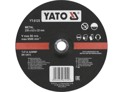 Yato - Brúsny kotúč na kov 230mm 6mm