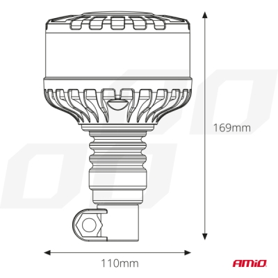 AMiO - LED výstražný majak W28P 12V 24V