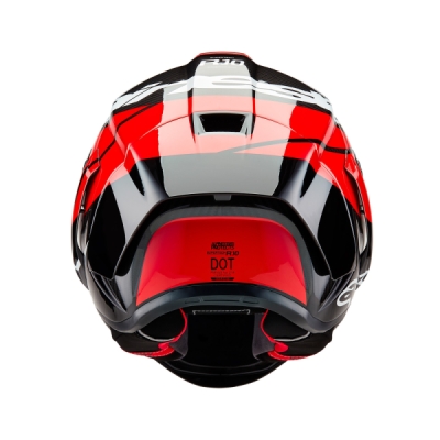ALPINESTARS - prilba SUPERTECH R10 ELEMENT, (karbon/červená fluo/biela, veľ. M)