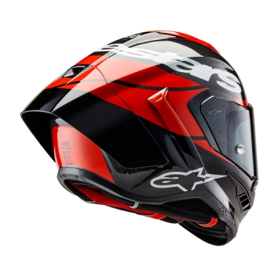 ALPINESTARS - prilba SUPERTECH R10 ELEMENT, (karbon/červená fluo/biela, veľ. XL)