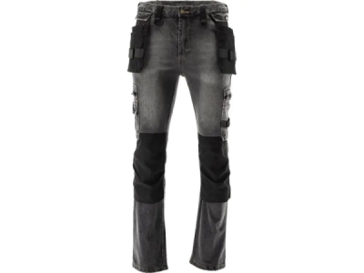 Yato - Montážne pracovné nohavice s elastanom STRETCH Džínsy veľ. L/XL