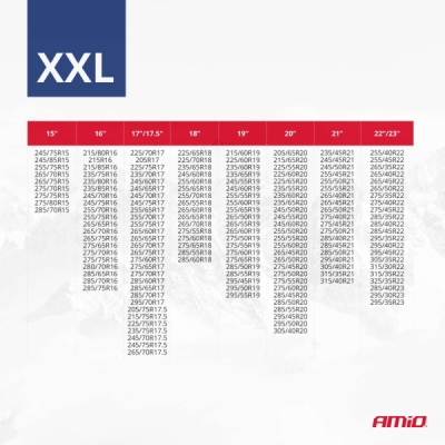 AMiO - Textilné snehové reťaze XXL EN16662-1 Önorm V5121 2 ks