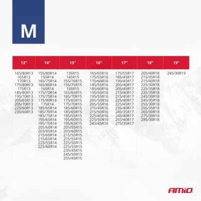 AMiO - Textilné snehové reťaze M EN16662-1 Önorm V5121 2 ks