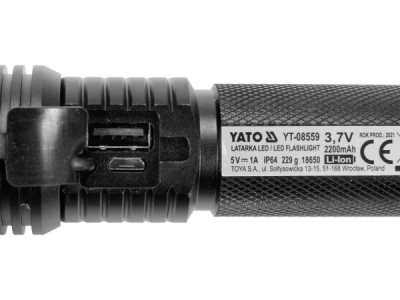 Yato - Odolná hliníková baterka 10W