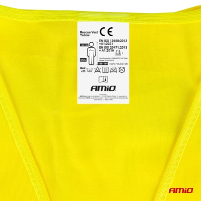 AMiO - Reflexná vesta XXXL žltá s certifikátom