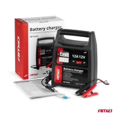 AMiO - Nabíjačka auto/moto batérií 12A, 12V SBC-12A