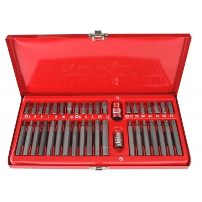 Rooks - Sada bitov TORX, HEX, SPLINE, 3/8" 10mm, 40ks