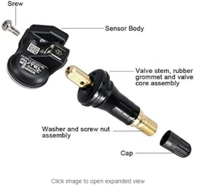 Bezdušový ventil s TPMS senzorom AUTEL - DUAL gumový čierny