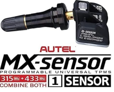 Bezdušový ventil s TPMS senzorom AUTEL - DUAL gumový čierny