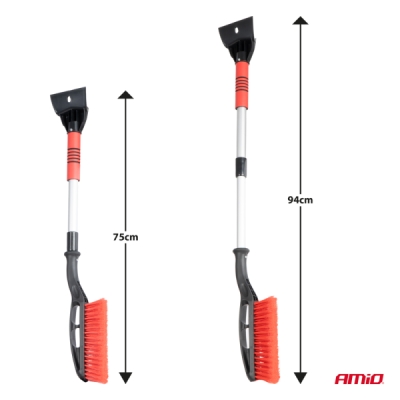 AMiO - Teleskopická kefa na sneh so škrabkou na ľad 75-94 cm