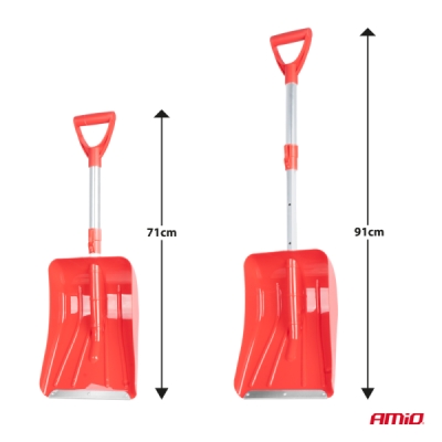 AMiO - Výsuvná lopata na sneh s hliníkovou čepeľou 71-91 cm