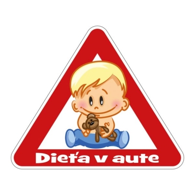 Samolepka dieťa v aute /chlapec/ 5492-CH