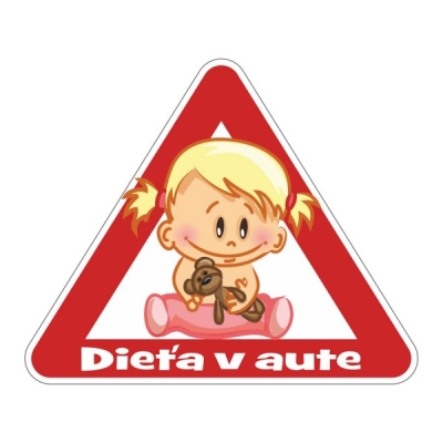 Samolepka dieťa v aute /dievča/ 5492-H