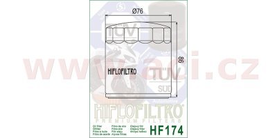 HIFLOFILTRO - Olejový filter /Harley-Davidson/ HF174B