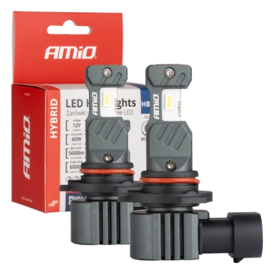 AMiO - LED žiarovky hlavného svietenia Hybrid séria HB4 9006 6000K Canbus 60W