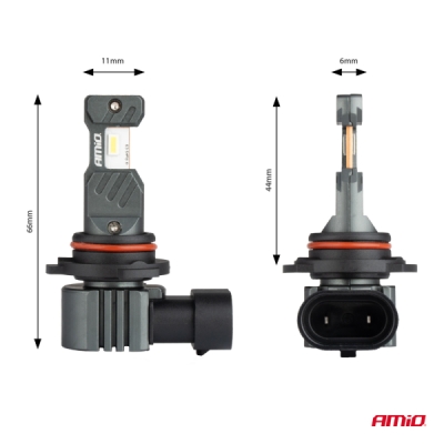 AMiO - LED žiarovky hlavného svietenia Hybrid séria HIR2 6000K Canbus 60W