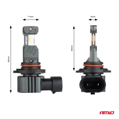AMiO - LED žiarovky hlavného svietenia Hybrid séria HB3 HIR1 H10 6000K Canbus 60W