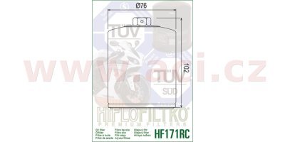 HIFLOFILTRO - Olejový filter /Harley-Davidson/ HF171CRC