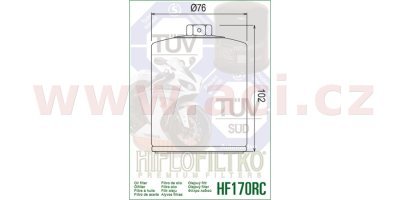 HIFLOFILTRO - Olejový filter /Harley-Davidson/ HF170CRC