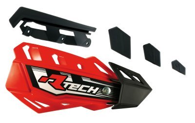 plasty krytů páček FLX / FLX ALU / FLX ATV, RTECH (červeno-černé, pár)