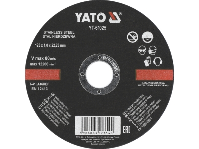 Yato - Kotúč rezný na kov 125 x 22.23 x 1.0mm