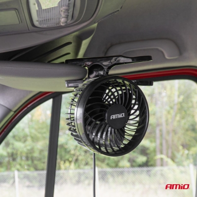 AMiO - Ventilátor do auta s klipom 4,5" 24V