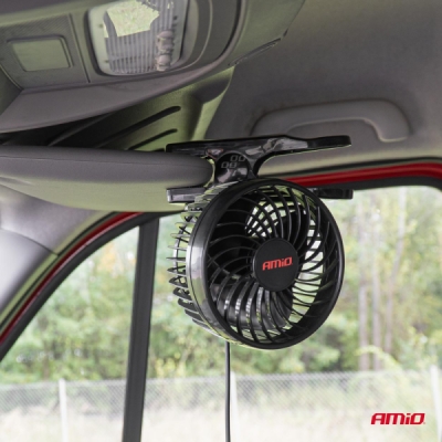 AMiO - Ventilátor do auta s klipom 4,5" 12V