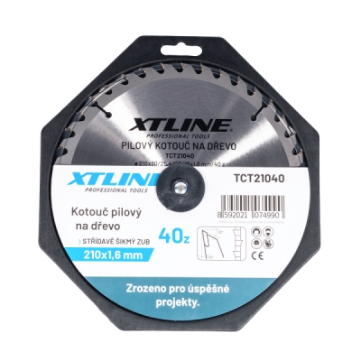 XTline - Kotúč pílový s SK plátmi trapézový na drevo 185x30mm/60 zubov