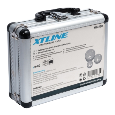 XTline - Korunka vykružovacia bimetal HSS 19-57mm sada 9 dielov