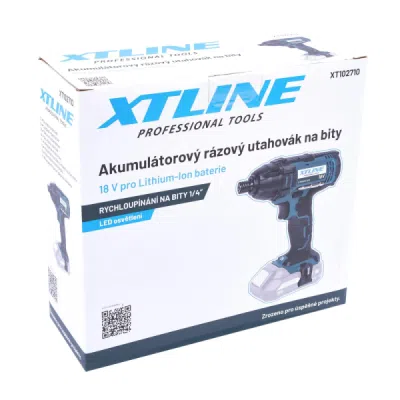 XTline - AKU rázový uťahovák na bity 18V 180Nm, bez batérie