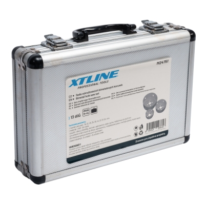 XTline - Korunka vykružovacia bimetal HSS 19-64mm sada 13 dielov