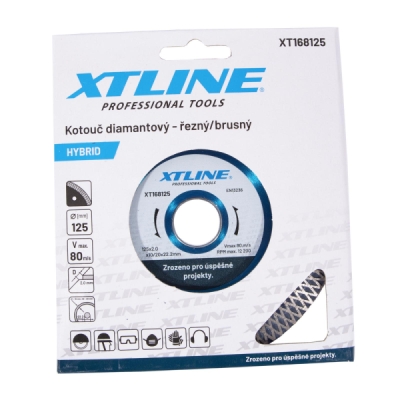 XTline - Kotúč diamantový turbo (rezný/brúsny) | 115x2,0x10/20x22,2 mm