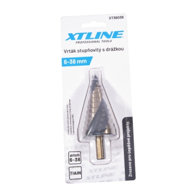 XTline - Vrták stupňovitý špirálová drážka 4-12mm
