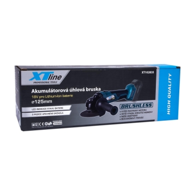 XTline - AKU uhlová brúska 125m 18V BRUSHLESS